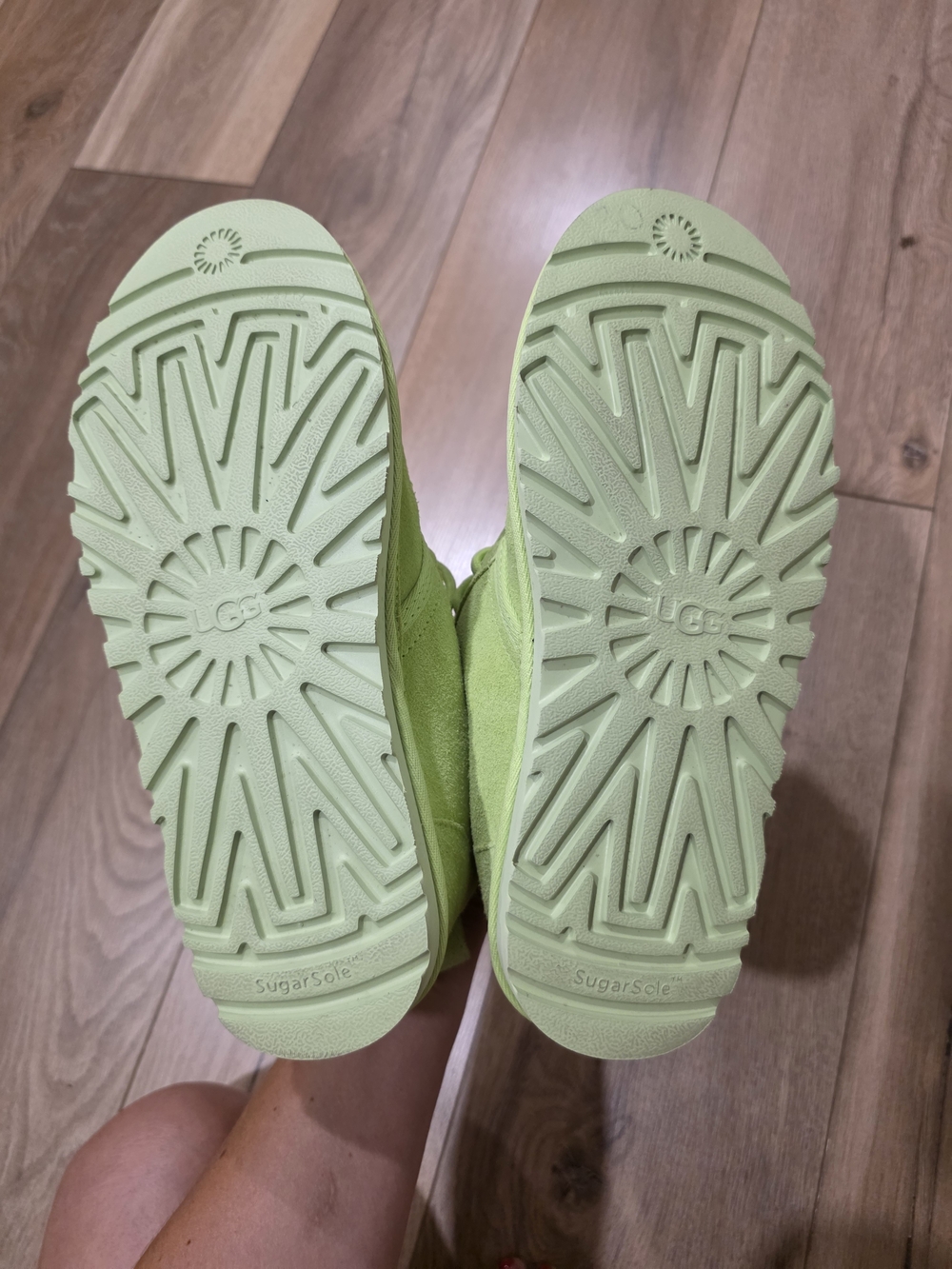 UGG Lime Green Shearling Lined Sneaker Slippers - Picture 5 of 5
